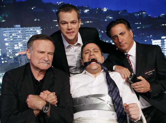 Matt Damon, Robin Williams, Andy Garcia, Jimmy Kimmel Live Matt Damon, Robin Williams, Andy Garcia, Jimmy Kimmel Live